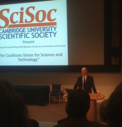 David Willetts MP, Minister of State for Universities and Science, Speaking in Cambridge on the 3rd of March 2011. 